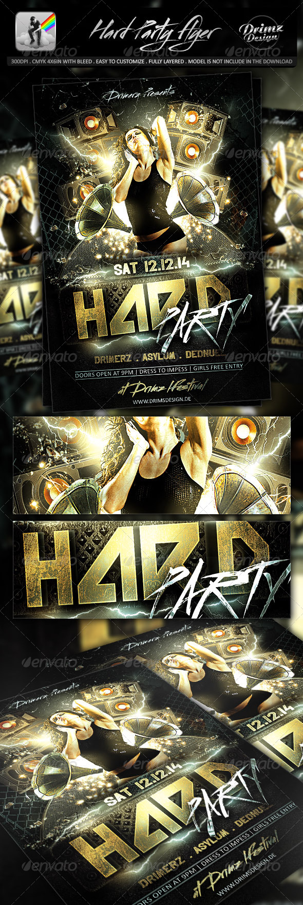 Hard Party Flyer - Events Flyers