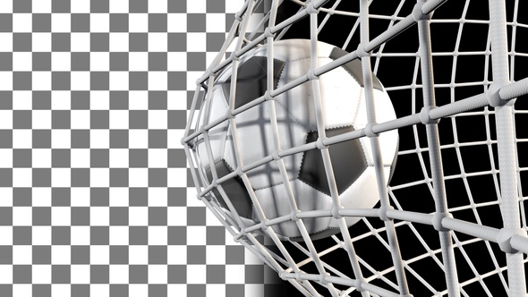 4k Soccer Ball In Net