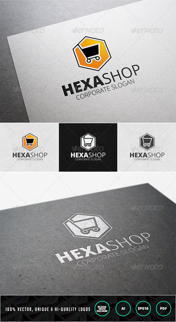 Hexa Shop Logo Template - Objects Logo Templates