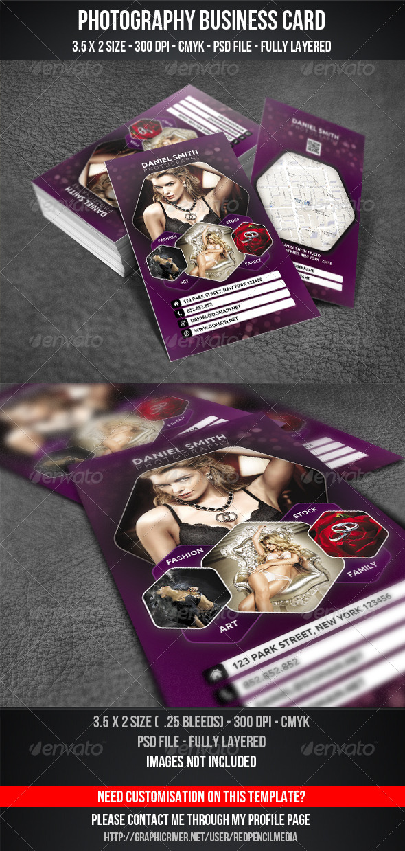 Photography Business Card - Business Cards Print Templates