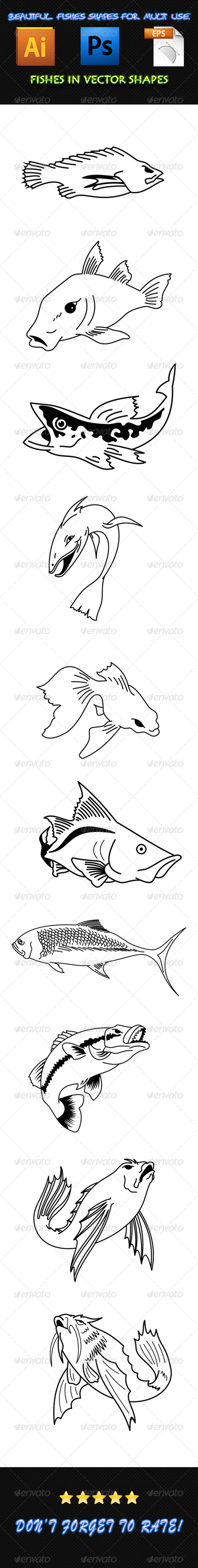 Fish Shapes - Animals Characters
