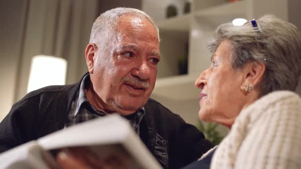 Elderly couple emotional moments alt