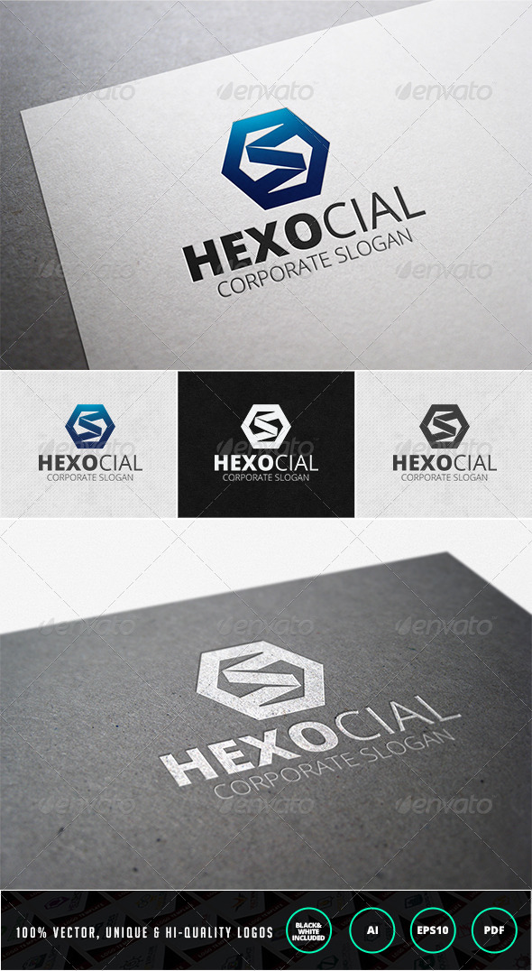Hexocial Logo Template - Letters Logo Templates