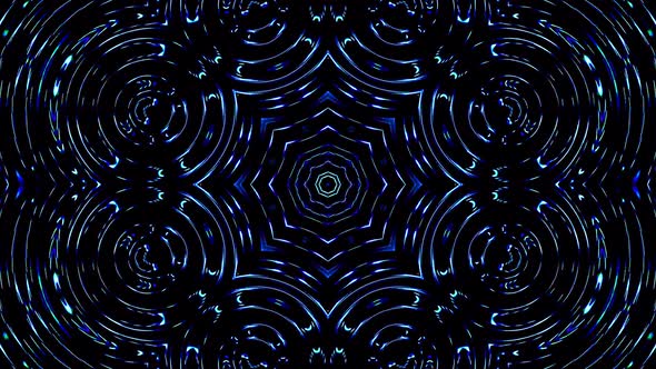 Bright abstract light governing blue color, kaleidoscope alt
