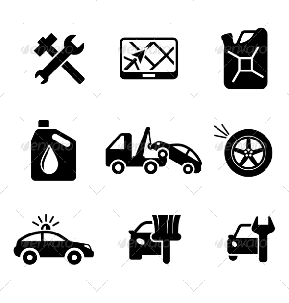 Automobile Icons - Industries Business