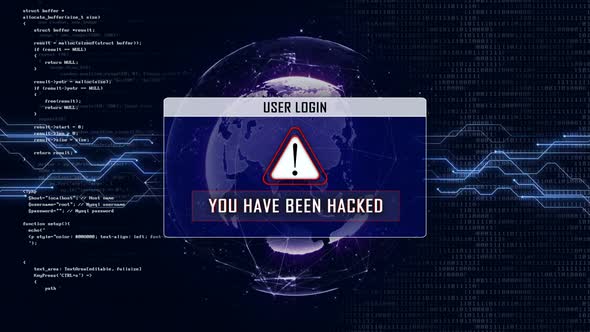 You Have Been Hacked Text and User Interface