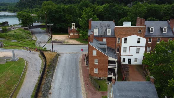 Harper's Ferry, West Virginia, site of John Brown's raid to fight slavery. Surrounded by the Shenand alt