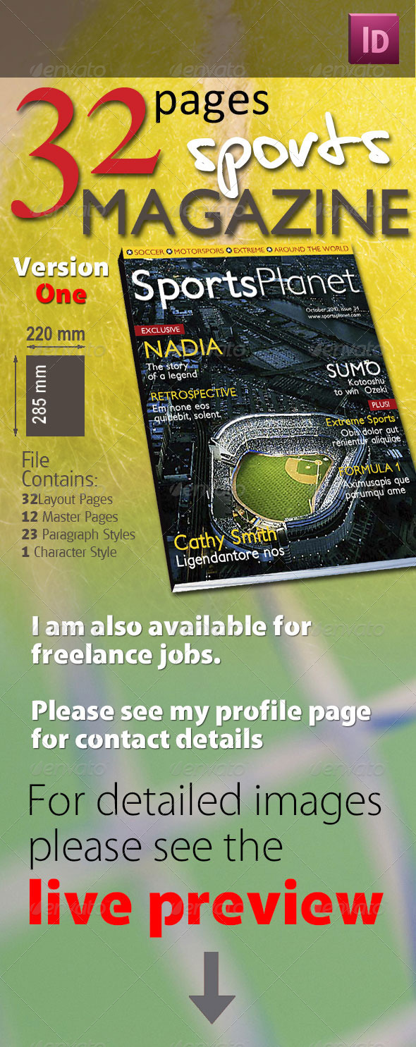 32 Pages Sports Magazine - Magazines Print Templates