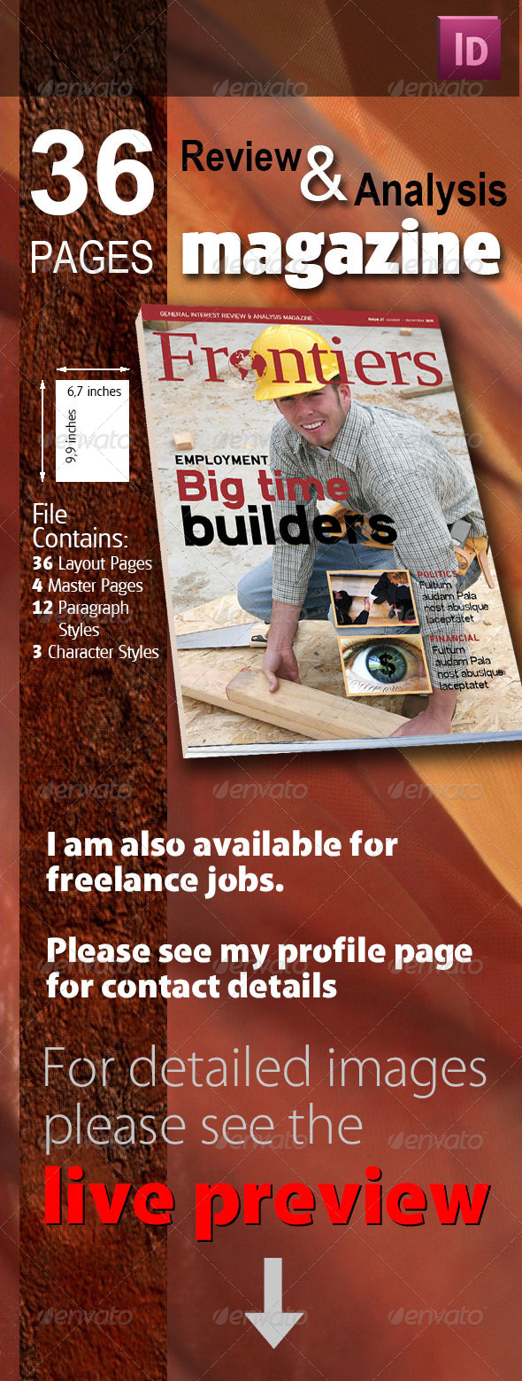 36 Pages Review & Analysis Magazine - Magazines Print Templates