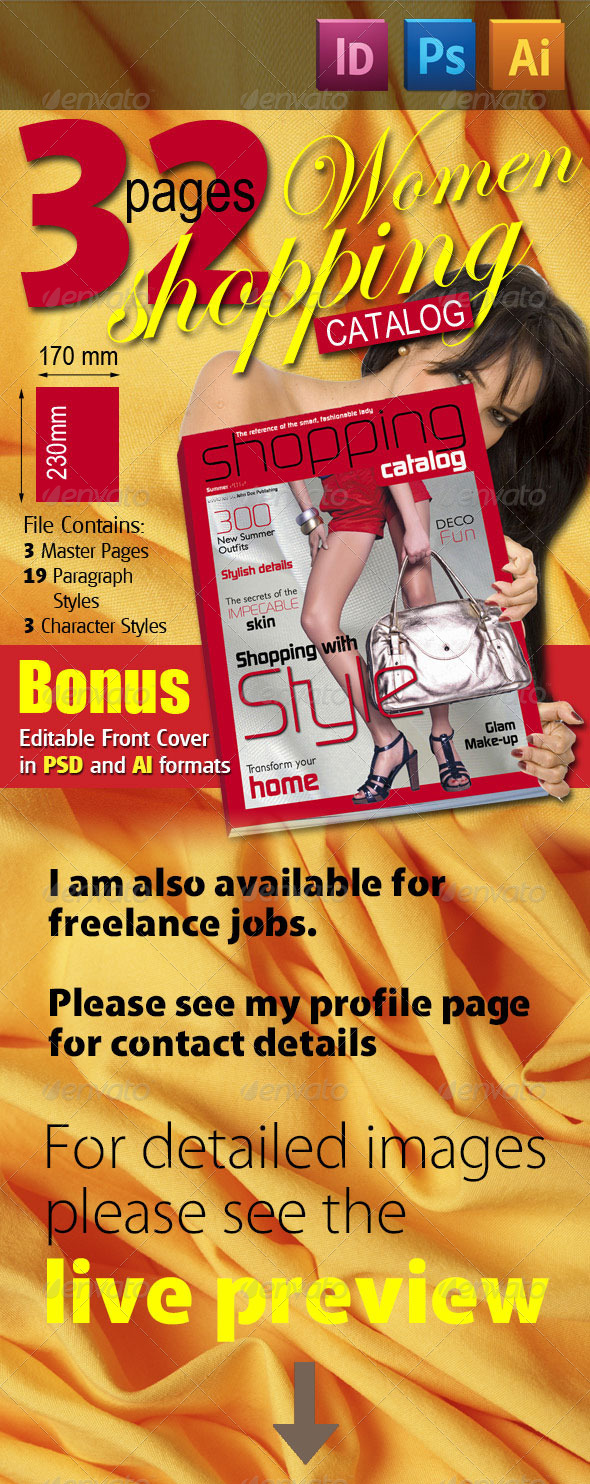 32 Pages Women Shopping Catalog - Magazines Print Templates