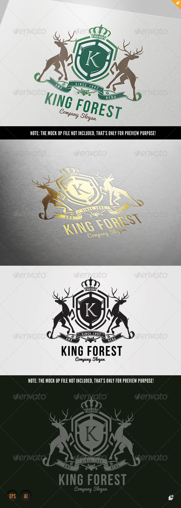King Forest - Crests Logo Templates