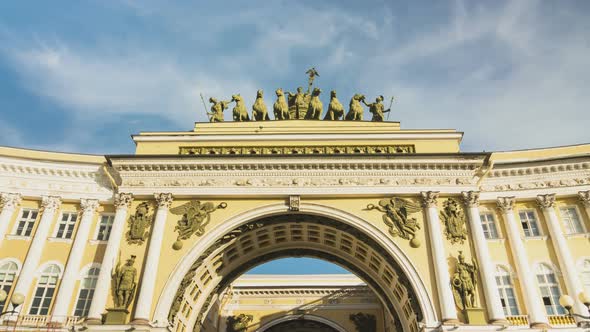 Arches of the General Staff building, St. Petersburg, Russia