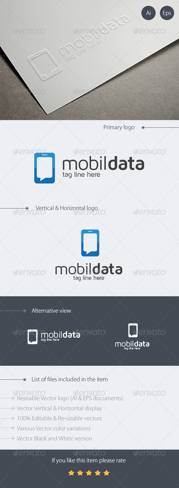 Mobile Data Logo Design - Logo Templates
