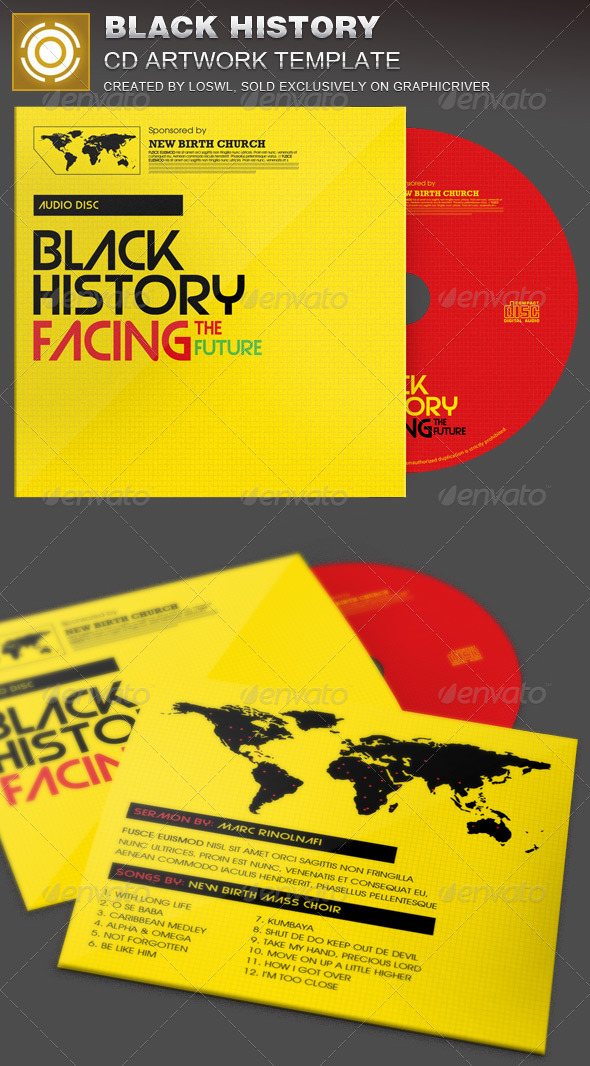 Black History Facing the Future CD Artwork - CD & DVD Artwork Print Templates