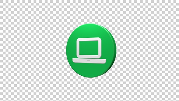 Open Laptop Computer Icon Rotating alt