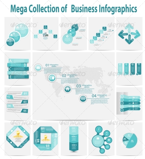 Collection of Infographic Template Business - Retail Commercial / Shopping