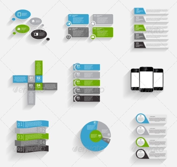 Collection of Infographic Templates for Business - Retail Commercial / Shopping