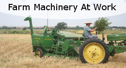 Farm machinery at work