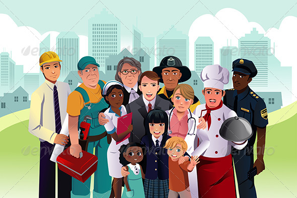 People with Different Occupations - People Characters