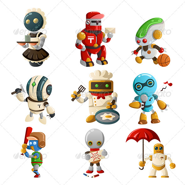 Robots Doing Different Things - Conceptual Vectors