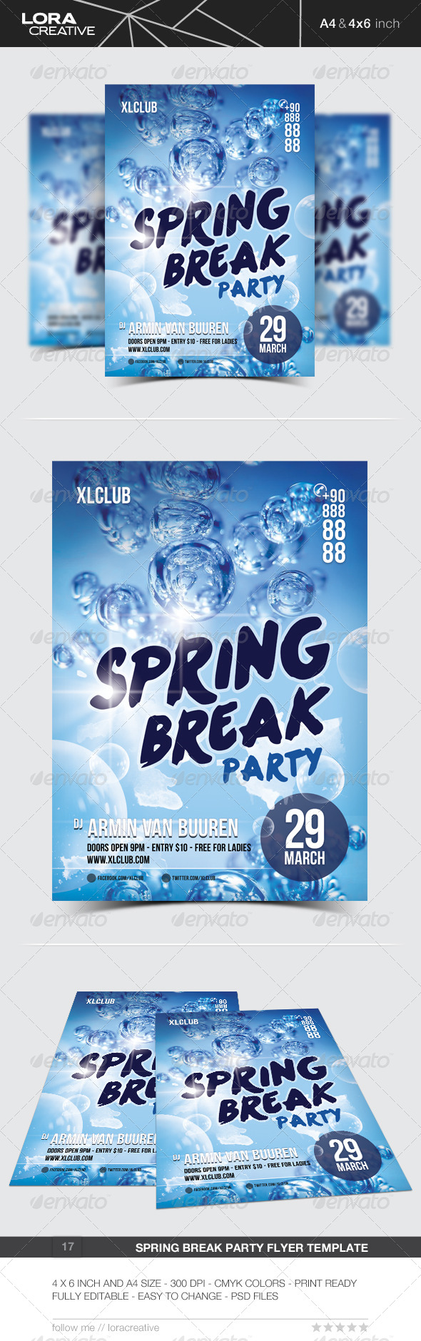 Spring Break Party Flyer / Poster - 17 - Clubs & Parties Events