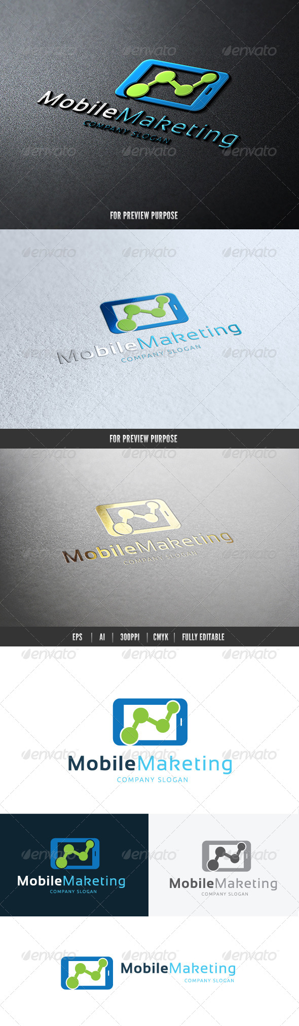 Mobile Marketing - Objects Logo Templates