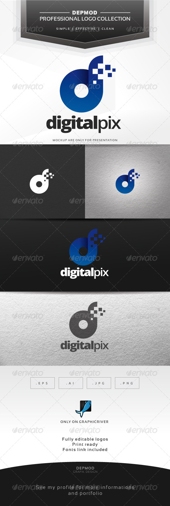 Digital Pix Logo - Letters Logo Templates