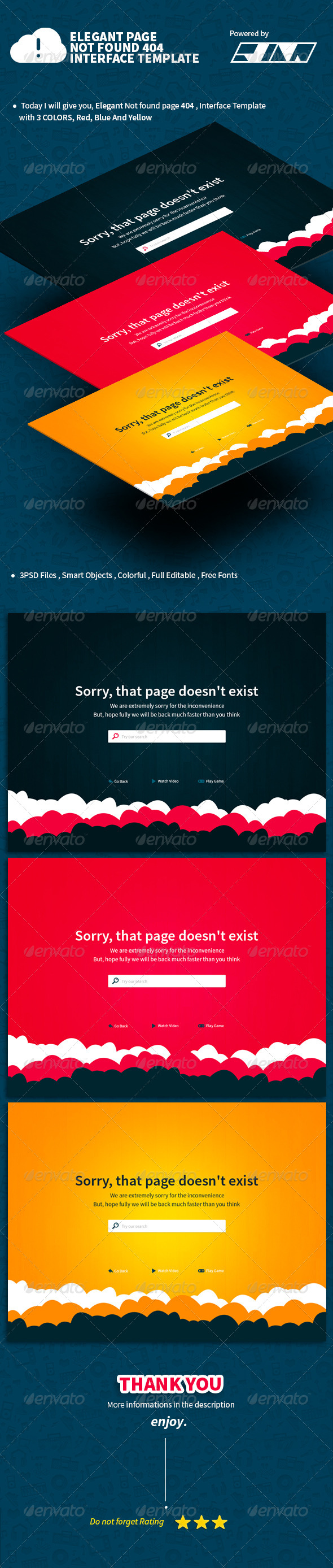 Elegant Not Found Page Template - 404 Pages Web Elements