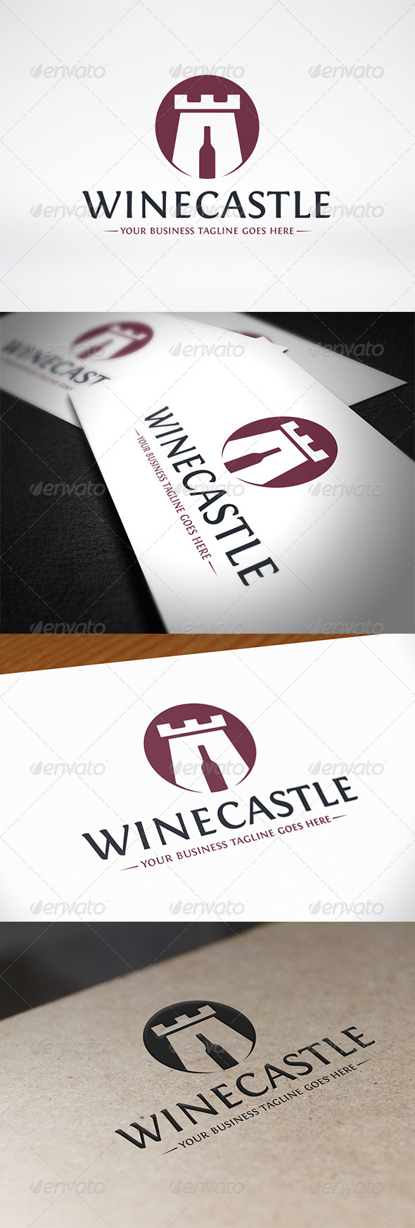 Wine Castle Logo Template - Food Logo Templates