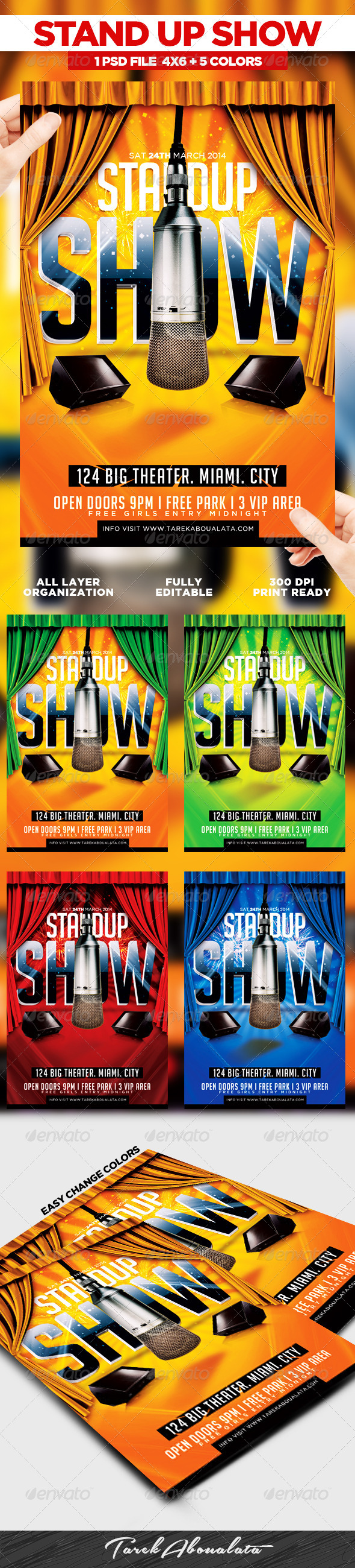 Stand Up Show Flyer Template - Events Flyers