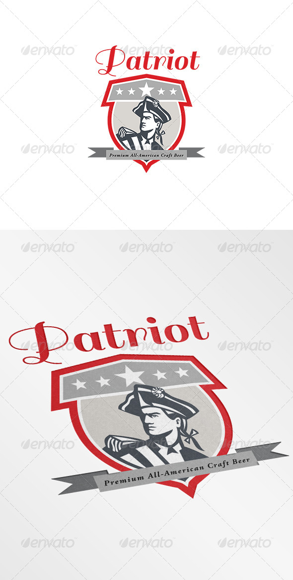 Patriot Premium All-American Craft Beer Logo - Humans Logo Templates