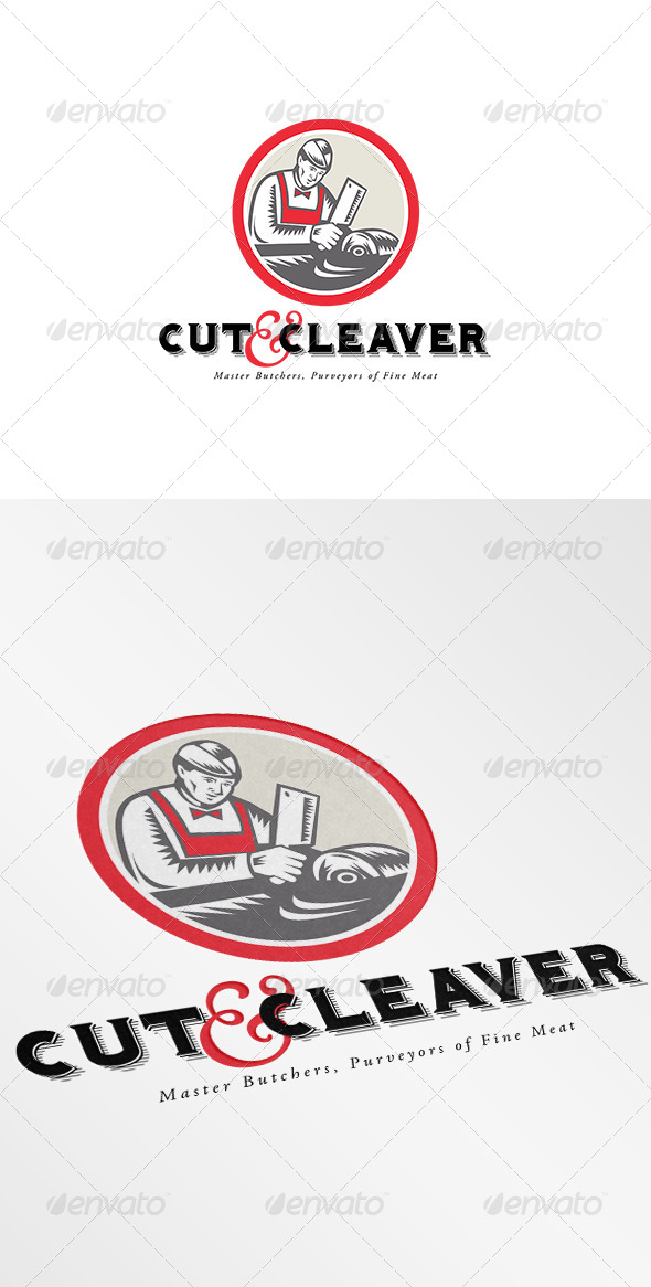 Cut and Cleaver Master Butcher Logo - Humans Logo Templates