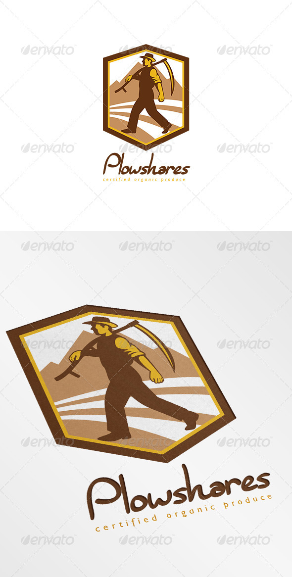 Plowshares Certified Organic Produce Logo - Humans Logo Templates