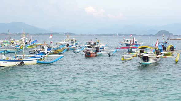 Traditional fishing vessel in a beach alt