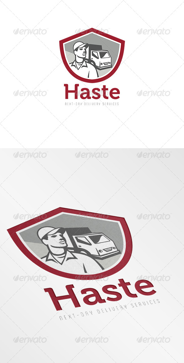 Haste Next Day Delivery Service Logo - Humans Logo Templates