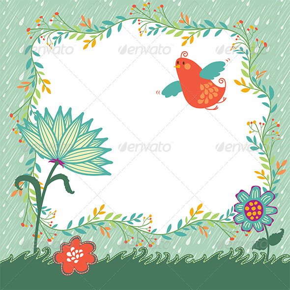Spring Vector Background - Seasons Nature