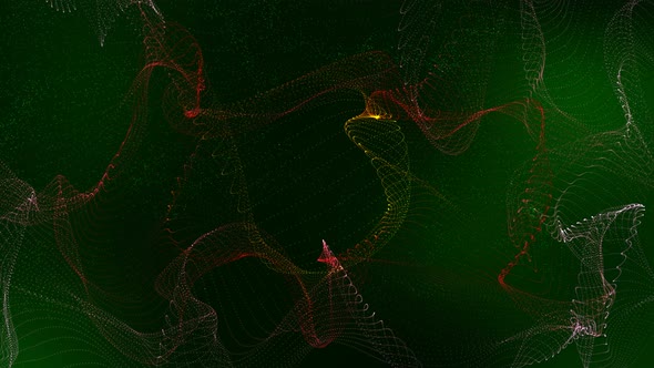 Green Color Fluid Particle Liquid Background Animation alt