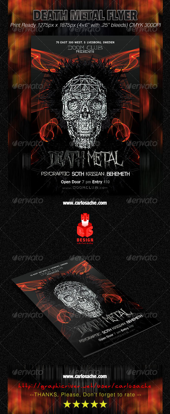 Death Metal Flyer - Clubs & Parties Events