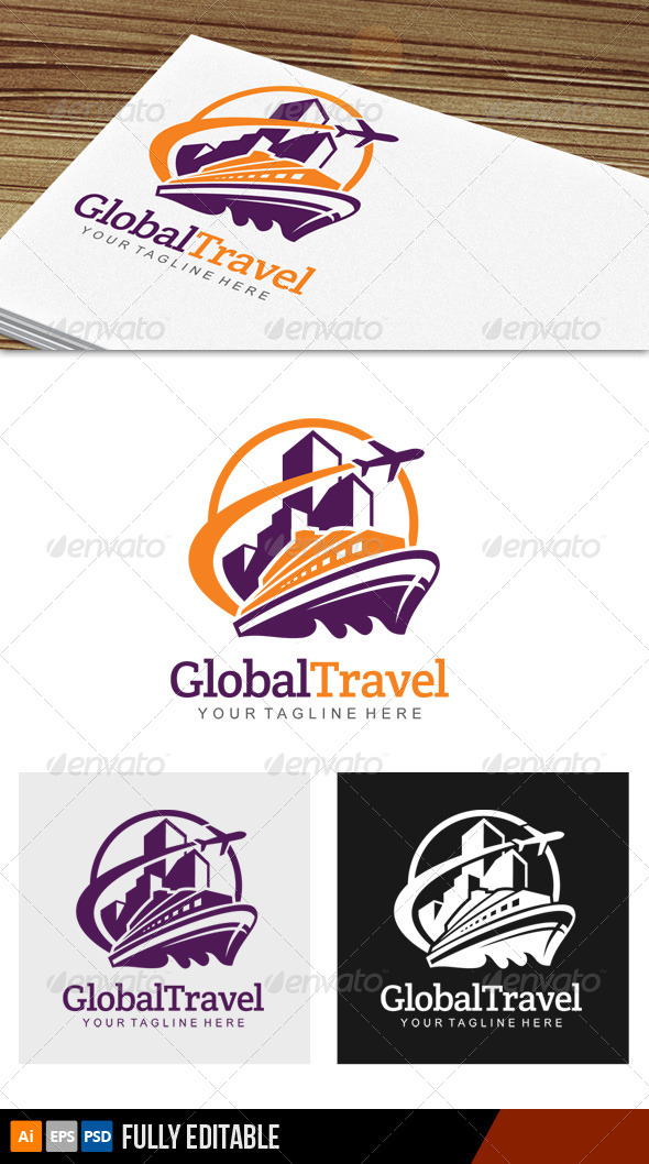 Global Travel Logo - Objects Logo Templates