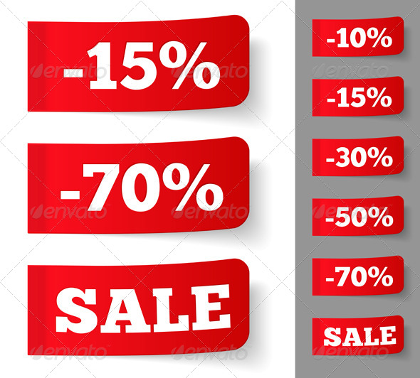 Price Tags - Objects Vectors