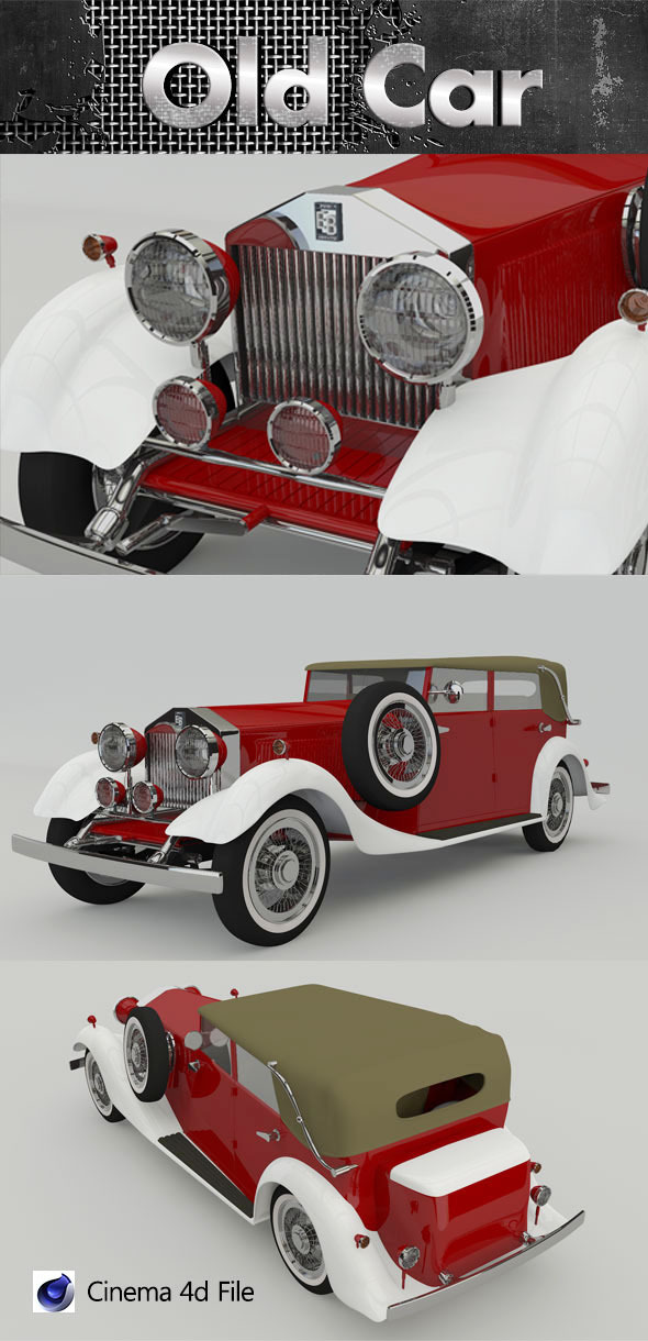 Old Luxury Car - 3Docean 7233405