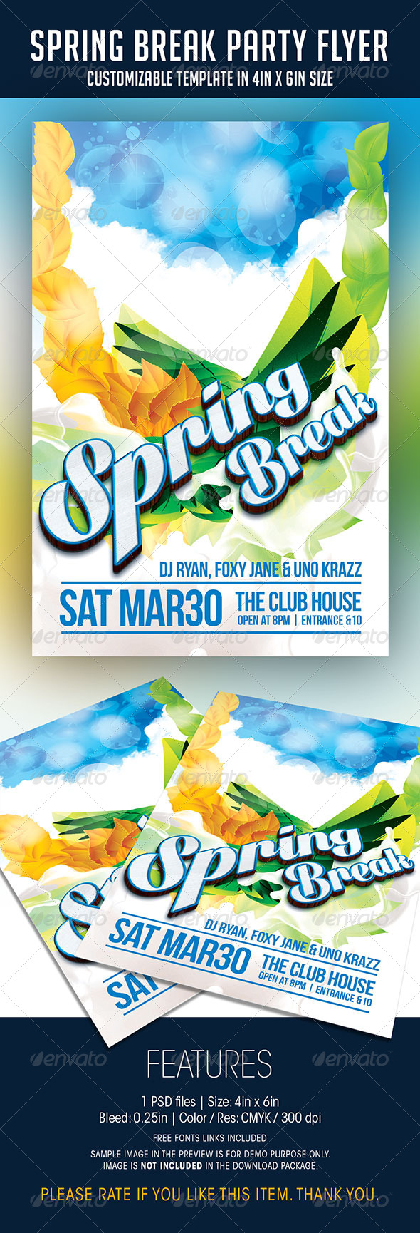 Spring Break Party Flyer