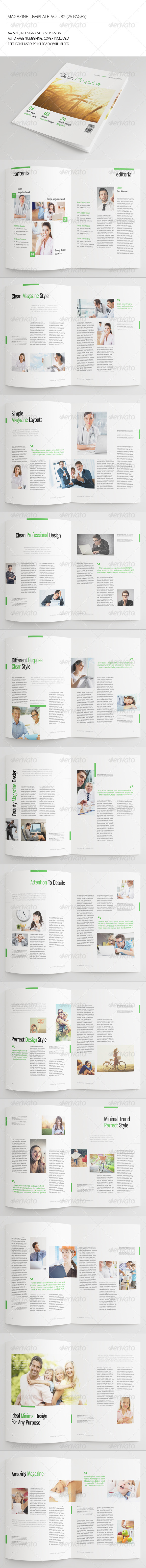 25 Pages Minimal Magazine Vol32 - Magazines Print Templates