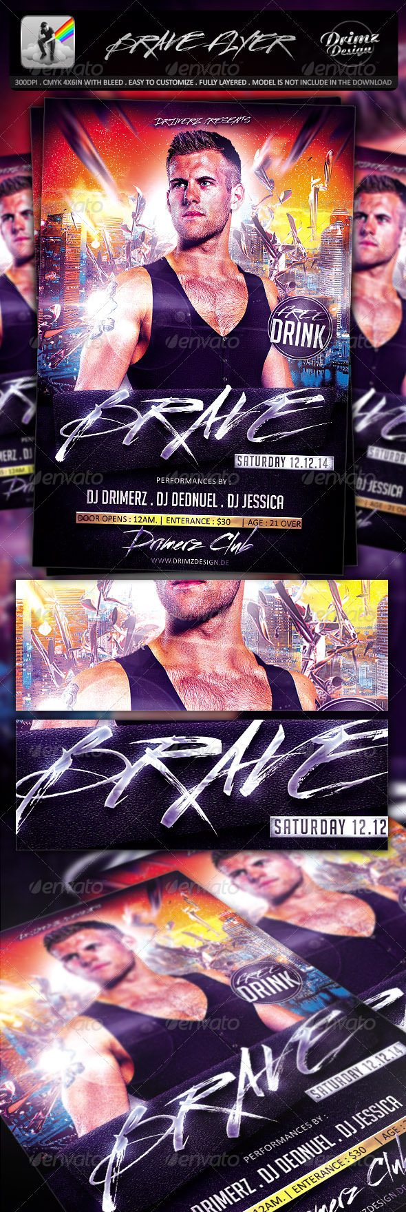 Brave Flyer - Events Flyers