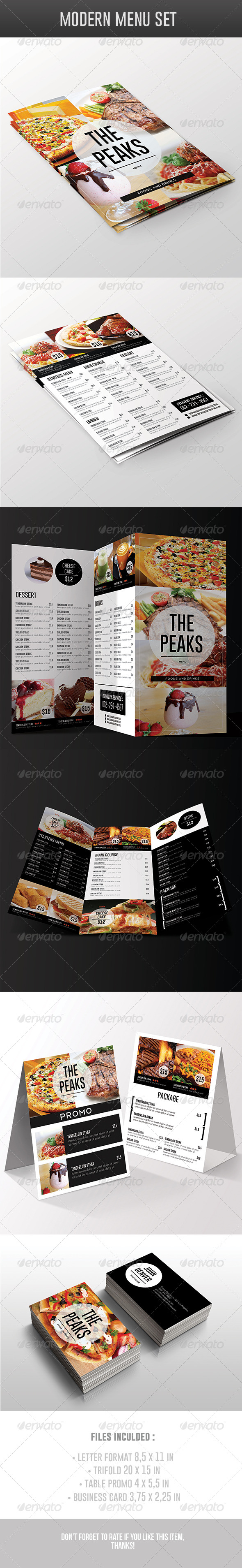 Modern Menu Pack - Food Menus Print Templates