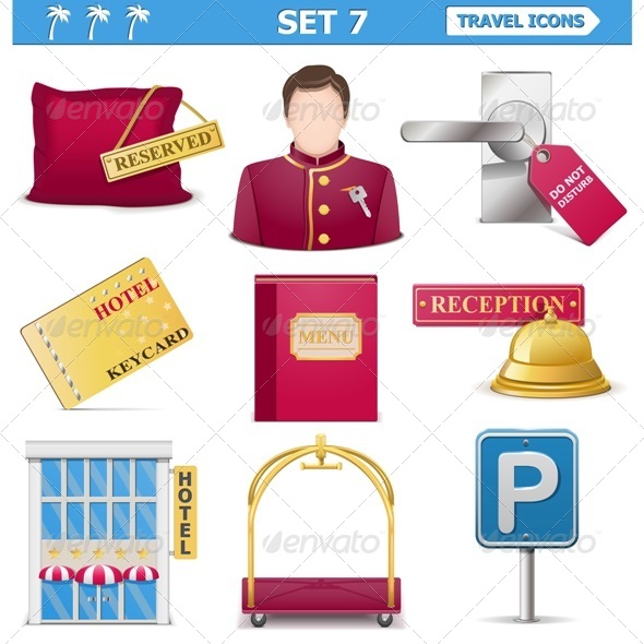 Vector Travel Icons Set 7 - Travel Conceptual
