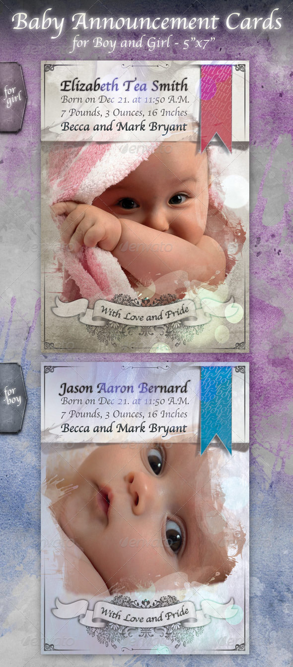 Baby Announcement Card - Family Cards & Invites