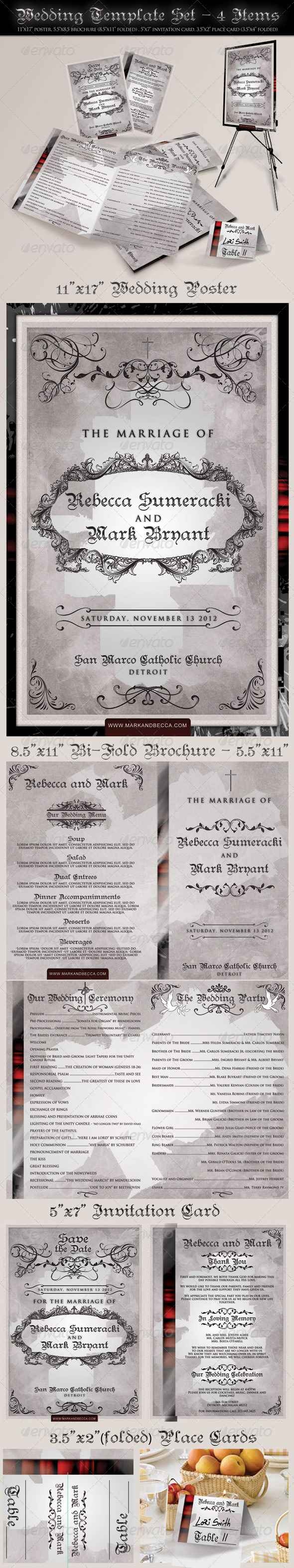 Wedding Template Pack - Weddings Cards & Invites