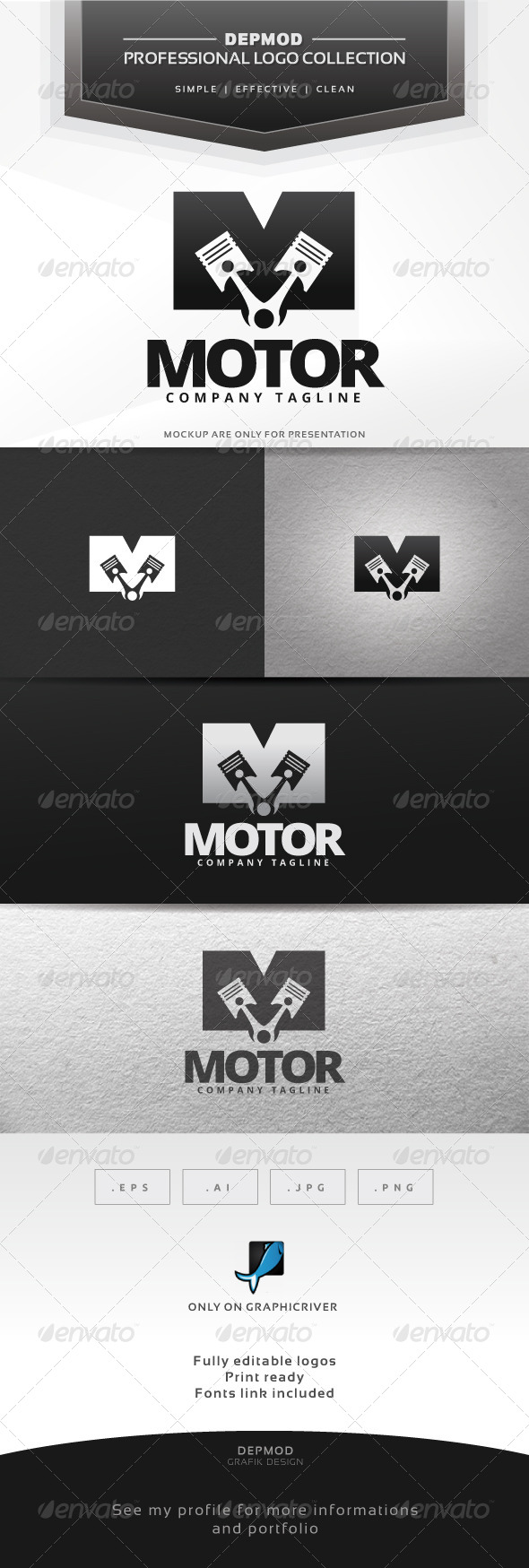 Motor Logo - Letters Logo Templates