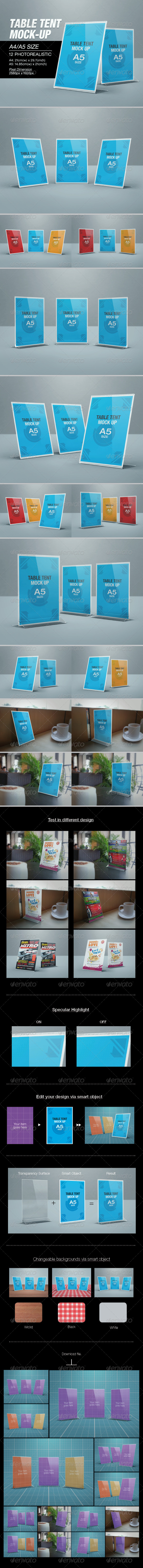 Table Tent Mock-up - Print Product Mock-Ups